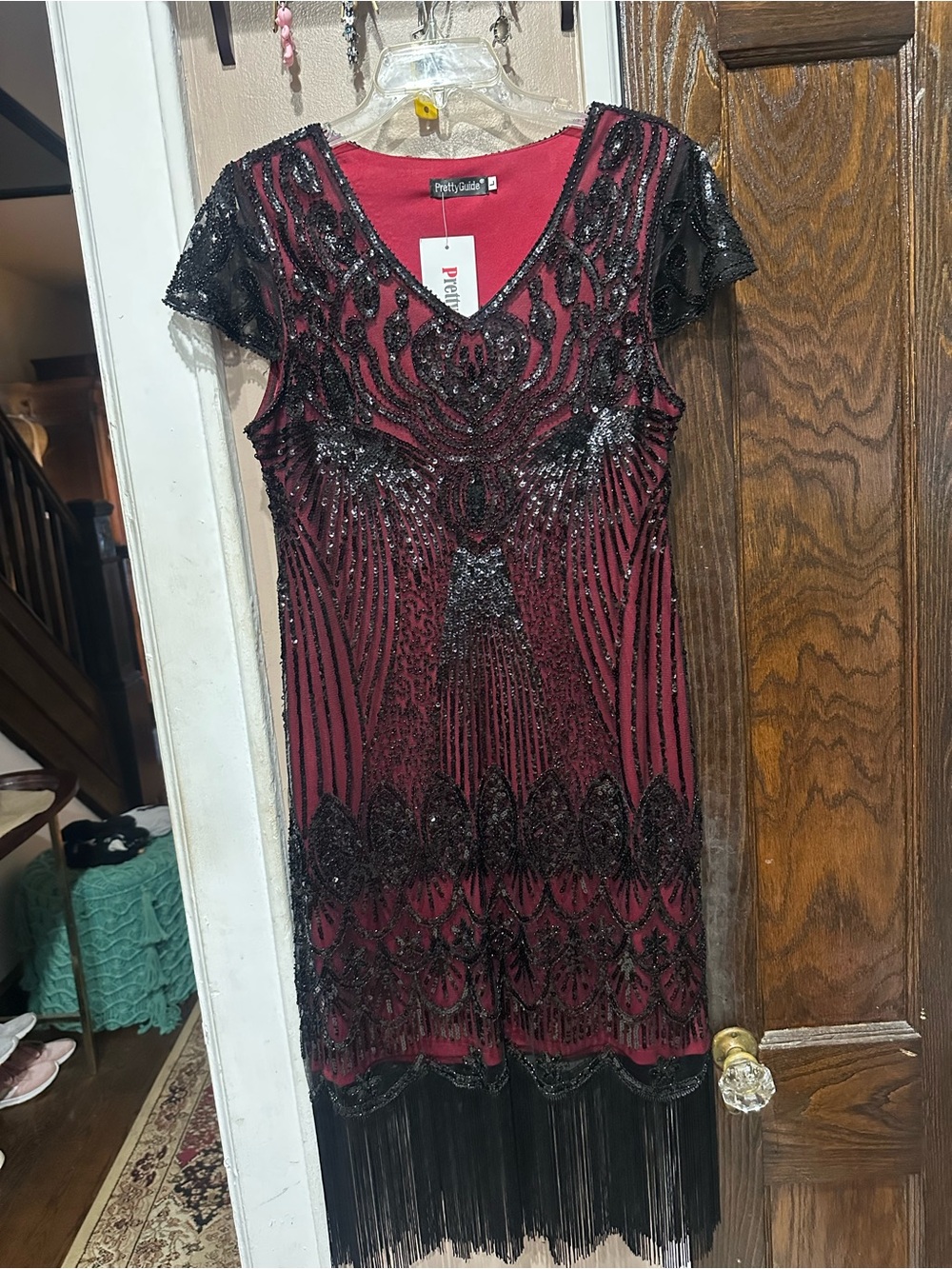 PrettyGuide 1920s-style Flapper Dress with Fringe